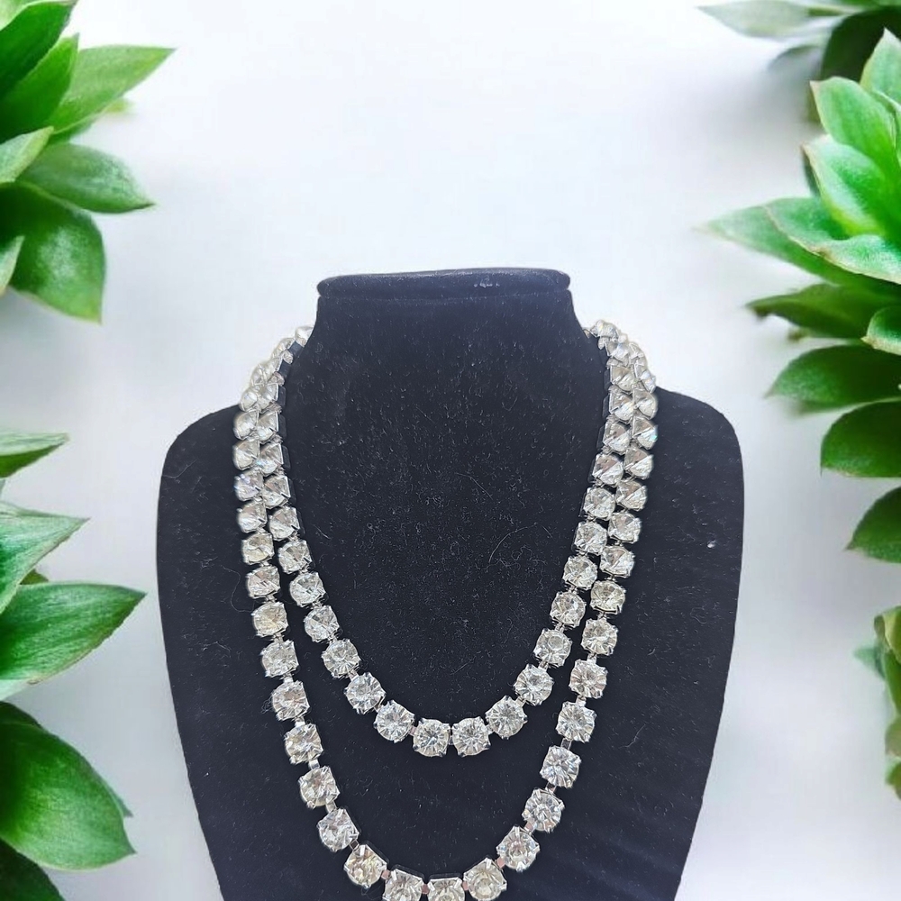 Dazzling Silver Necklace Set